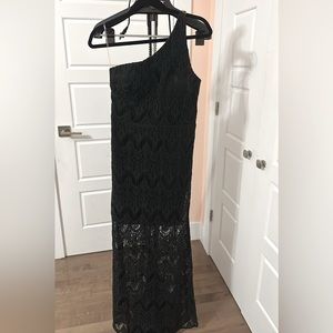 Seductions Asymmetrical Long Gown